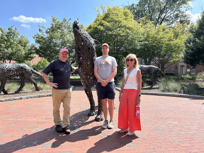 Profs Laurie Williams and Dominik Wermke from NCSU with Jens visiting